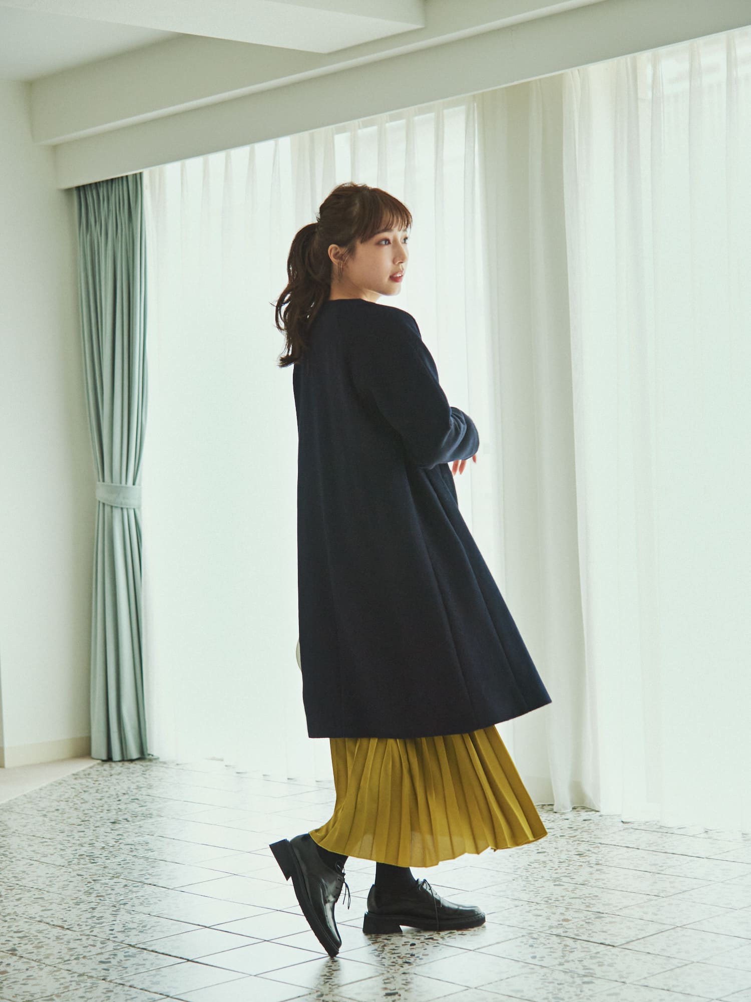 パネルデザインウールコート | 小柄・低身長女性向けファッション通販
