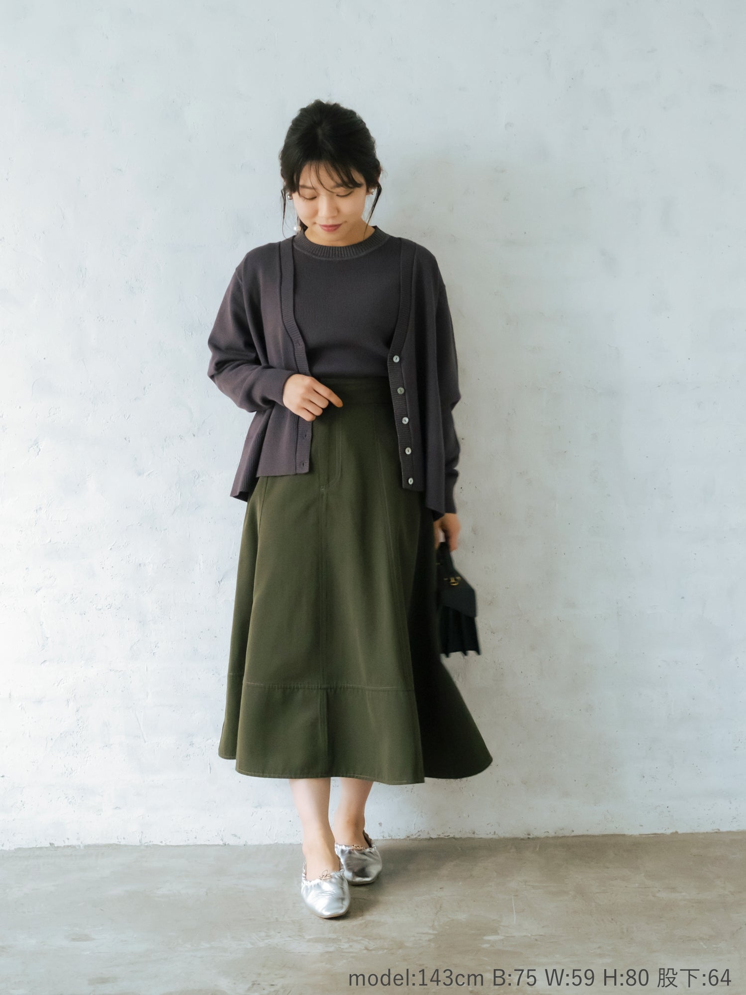 ラメグラデーションケーブルニット | 小柄・低身長女性向け