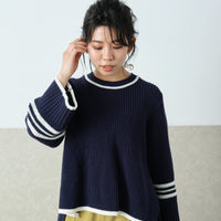 ネイビー×オフホワイト