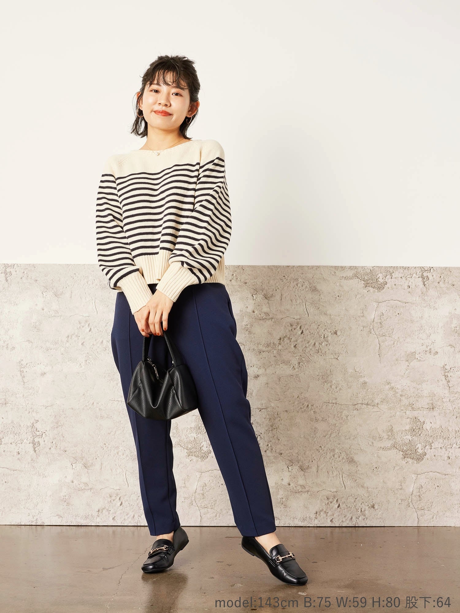 2wayボーダーカーデトップス | 小柄向け女性ブランド – COHINA STORE