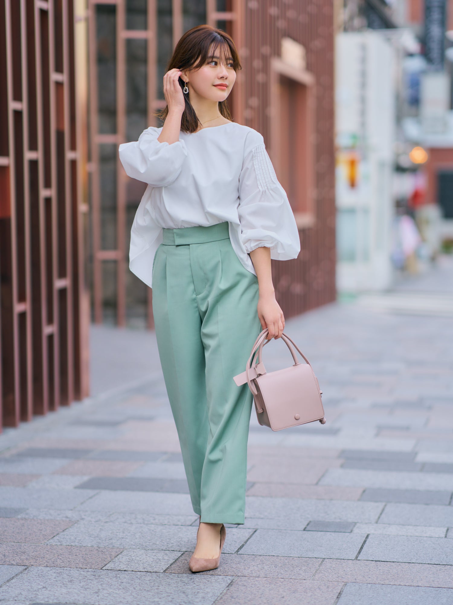 ハイウエストストレートカラーパンツ｜ 小柄・低身長女性向け