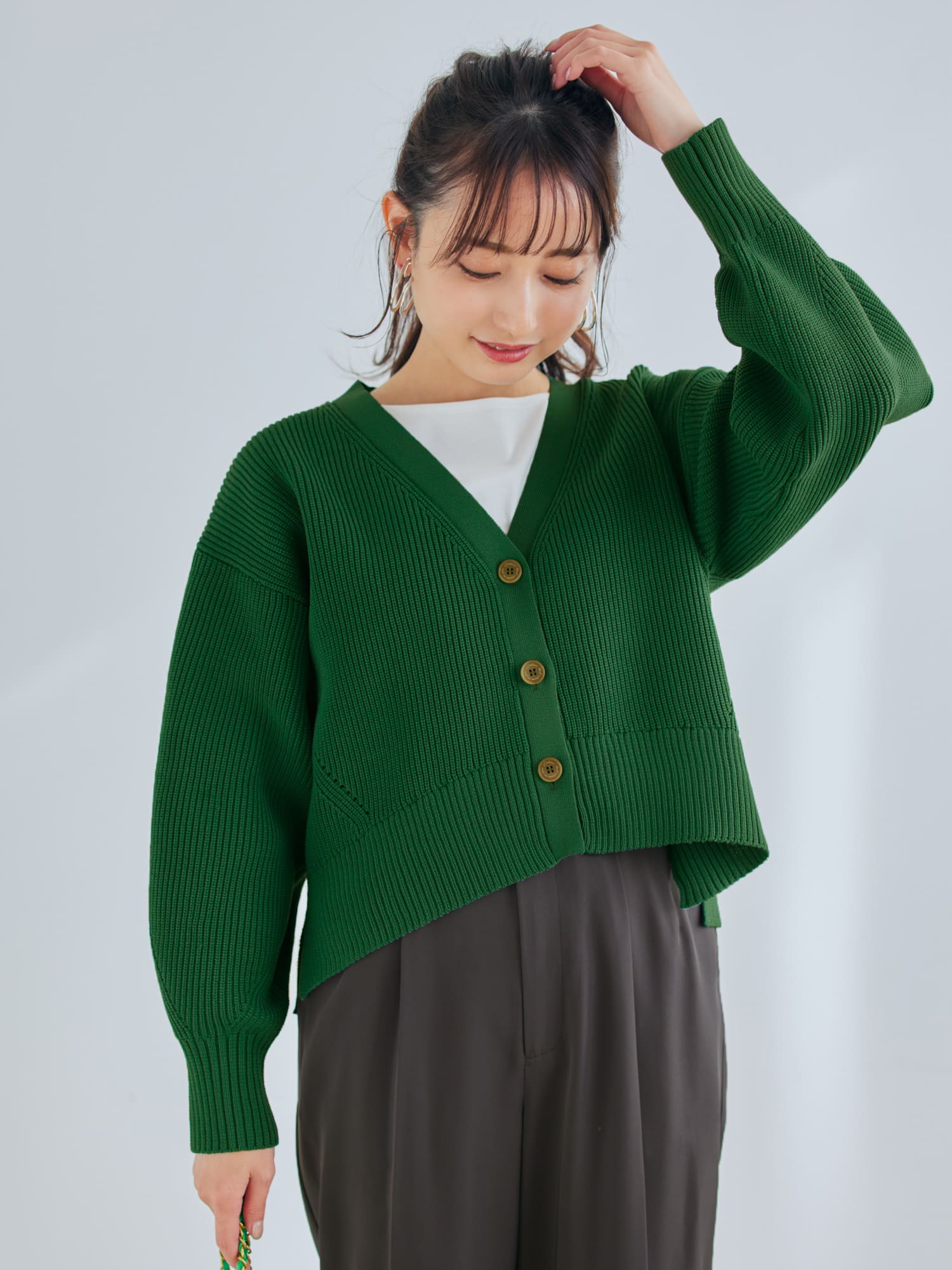 5th anniversary knit cardigan | 小柄・低身長女性向けファッション