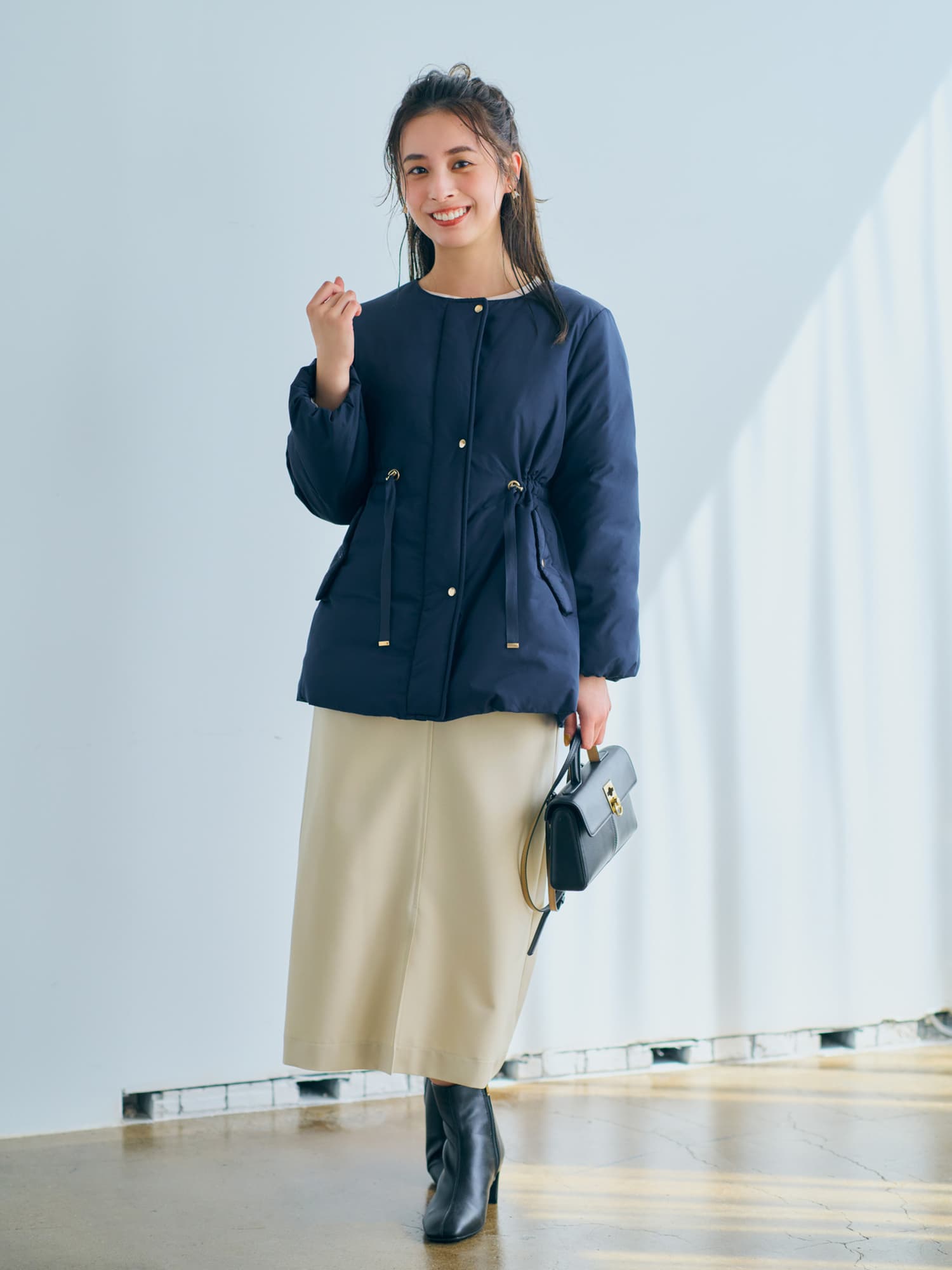 ドロストミドルダウンジャケット | 小柄・低身長女性向けファッション