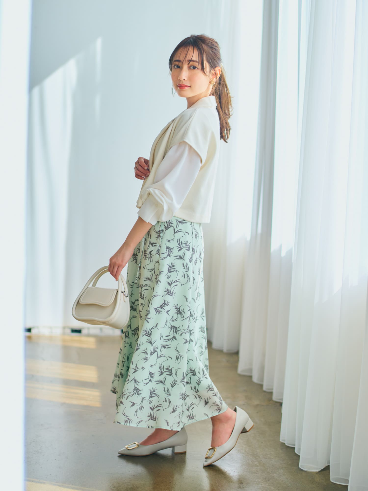 5th anniversary secret COHINA print skirt -short & regular　[通常]